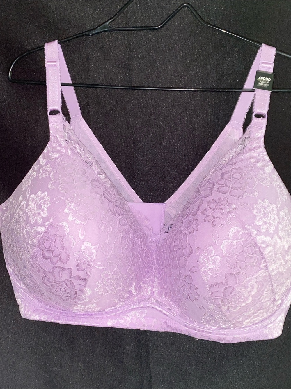 NWT torrid 46DDD LILAC Lace PUSHUP Wire Free Full-Coverage BRA Adj Straps - Picture 9 of 9